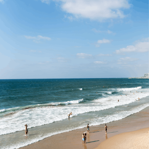 Head down to Tayo Beach for an early morning swim, it's a short walk away