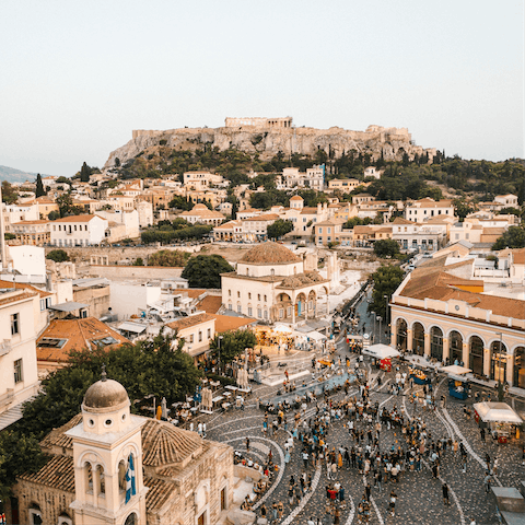 Dive into the historic streets of Monastiraki, within easy walking distance of the apartment