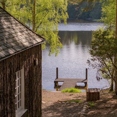 Take a dip in the loch from your private jetty