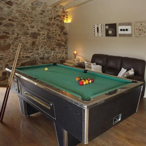 Rack up a game of pool in the games room