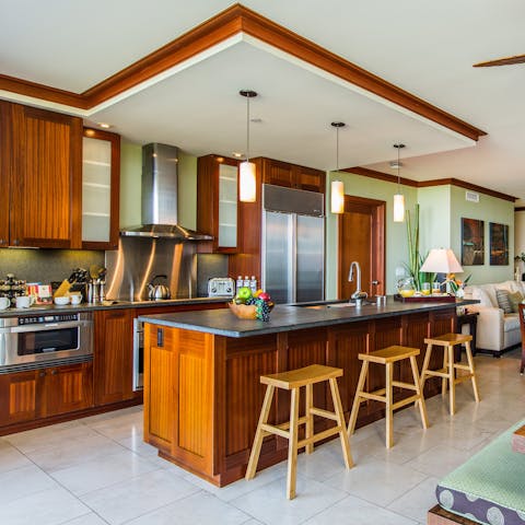 Prepare a fresh fish dinner in your sleek and professional kitchen
