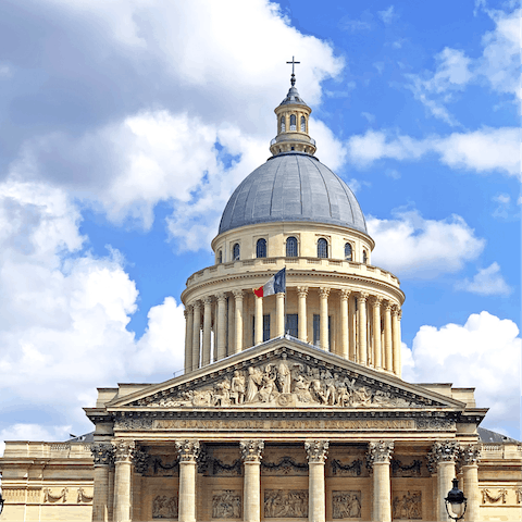 Visit the beautiful Panthéon, under a thirty-minute walk from this home