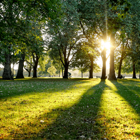 Stroll over to explore Hyde Park, just a fifteen-minute walk away