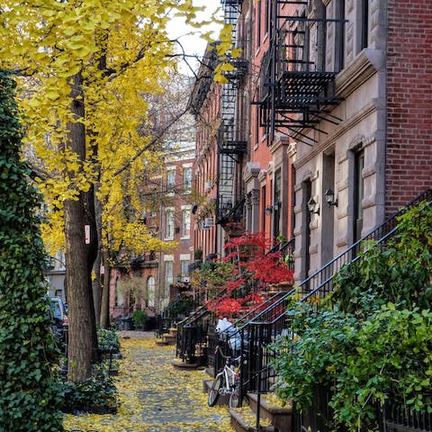 Stay on a tree-lined street in Greenwich Village's exclusive Gold Coast, close to antique shops, cafes and mouth-watering restaurants