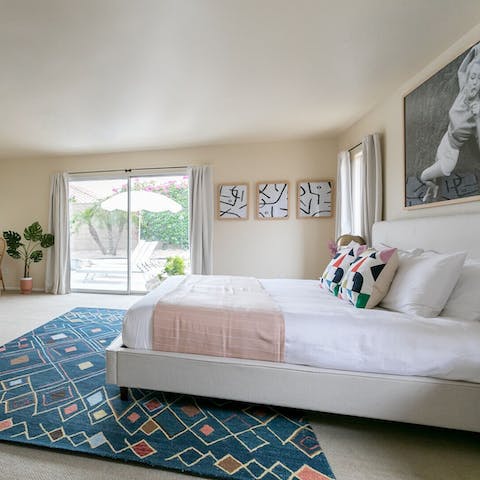 Head straight to the pool from the bedroom