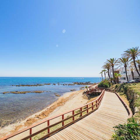 Go for a stroll down the famous coastal path of Malaga, a 160km long path along the entire coast of the province