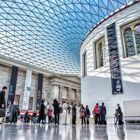 Spend an afternoon at the British Museum, a short stroll away