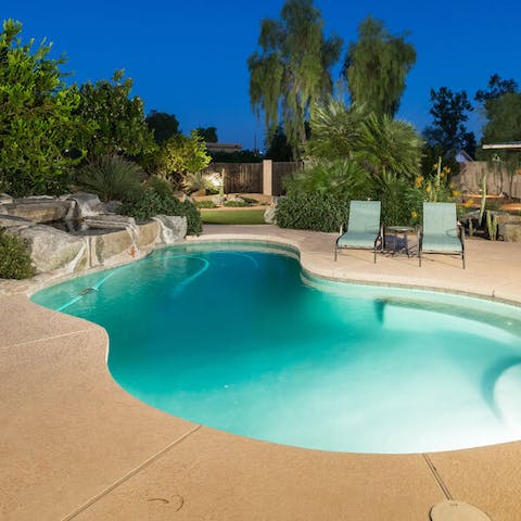 Cool off in the private swimming pool