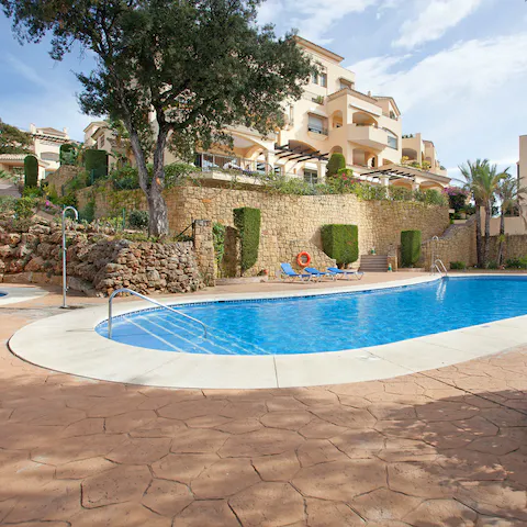 Beat the Spanish heat with a refreshing dip in the outdoor pool