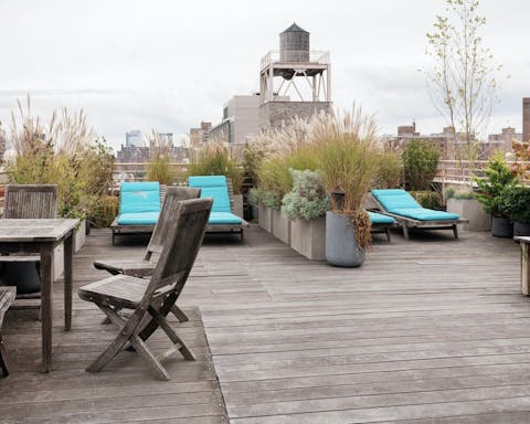An exclusive roof terrace