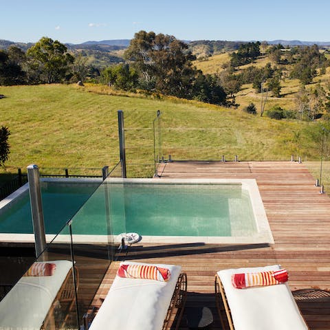 Take a dip in your private plunge pool after a morning sunbathe