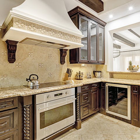 Cook up a storm in the charming kitchen