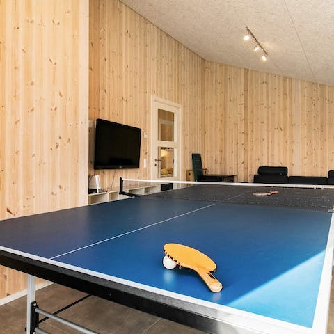Practice your ping pong skills in the games room