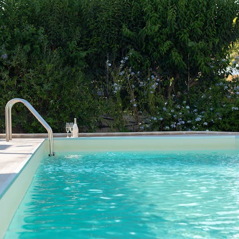 Cool off from the Sicilian heat in the private pool