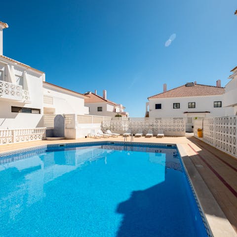 Do your morning laps in the communal pool