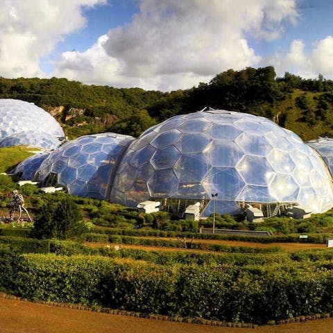 Take a day trip to Eden Project – it's a twenty-minute drive away