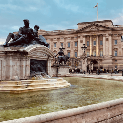Visit Buckingham Palace, under a twenty-minute walk away