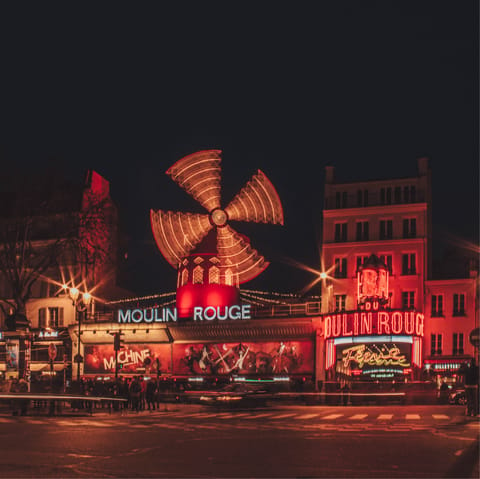 Spend an evening at the Moulin Rouge – the best show in town is only ten minutes away