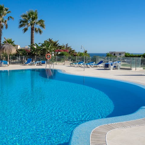 Beat the Spanish heat with a dip in the shared pool 