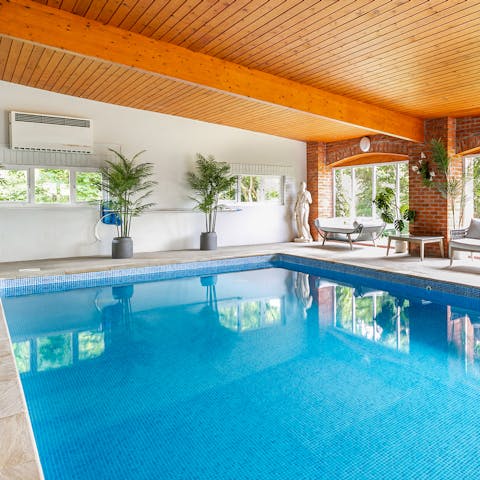 Start your day with a swim in the heated pool