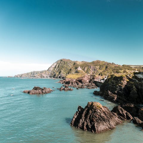Spend a day at the beach – beautiful Ilfracombe is twenty-two minutes away by car