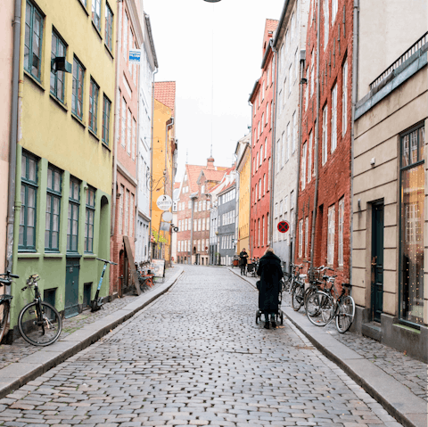 Walk through the streets of Copenhagen, only a fifty–one–minute drive away
