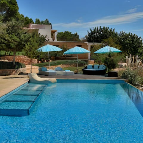 Make a splash in the private pool when you're not out and about