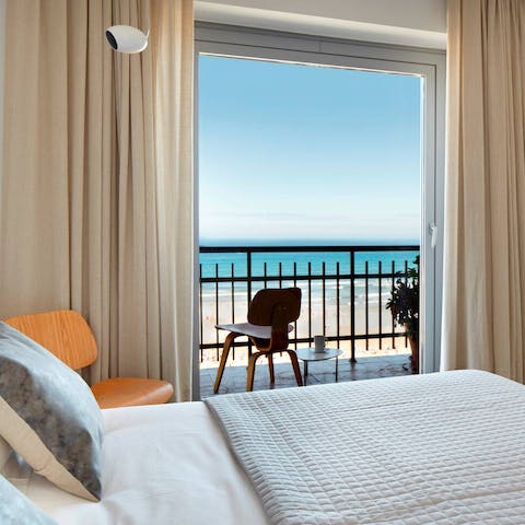 Wake up to dreamy sea views from the bedroom