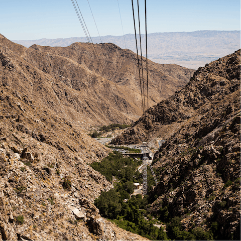 Ride the Palm Springs Aerial Tramway and experience breathtaking views of Chino Canyon