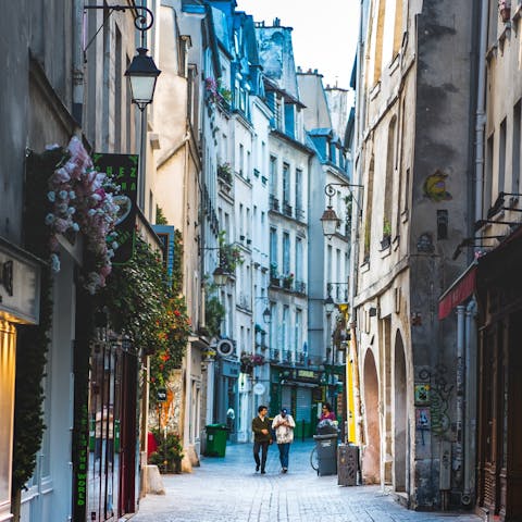 Walk a few minutes to Le Marais for a spot of shopping