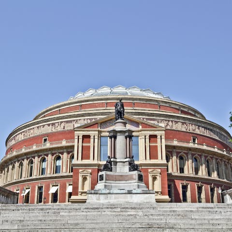 Catch a classical concert at the Royal Albert Hall, less than twenty minutes' walk from your front door