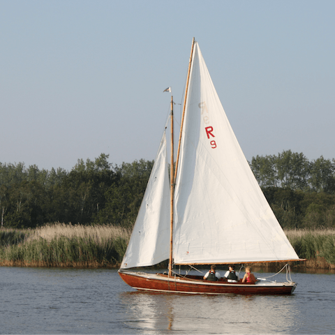 Explore the Broads under sail, just a stone's throw away