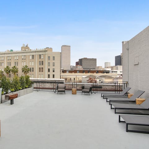 Relax on the rooftop terrace