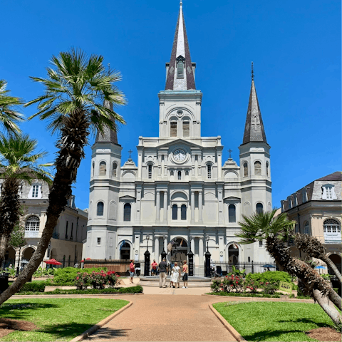 Visit the historic Jackson Square, a twenty-minute walk away