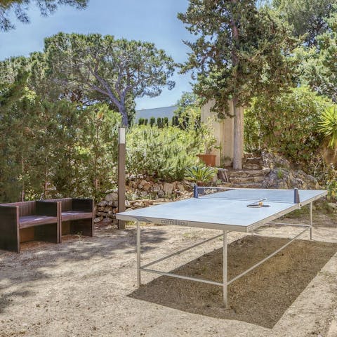 Play a spot of table tennis with loved ones on days at home
