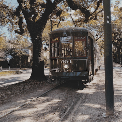 Hop on the streetcar outside to reach the French Quarter in less than ten minutes
