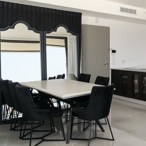 Gather at the dining table and share delicious homecooked meals