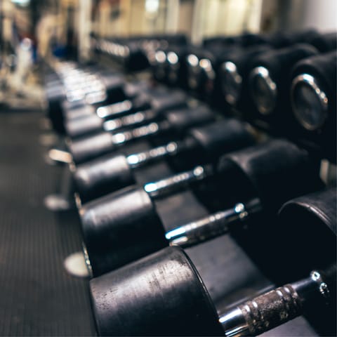 Have a good workout in the communal gym