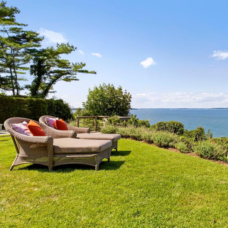 Take a nap on the sun loungers before descending your private steps to the beach