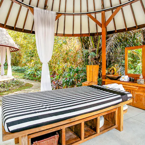 Treat yourself to a massage in one of several dedicated spa pavillions