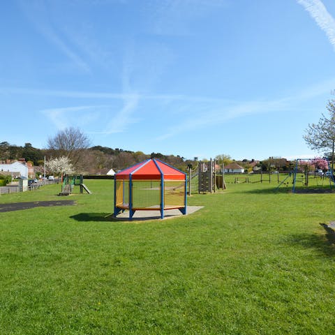 Let the kids have fun in the play area just opposite the flat