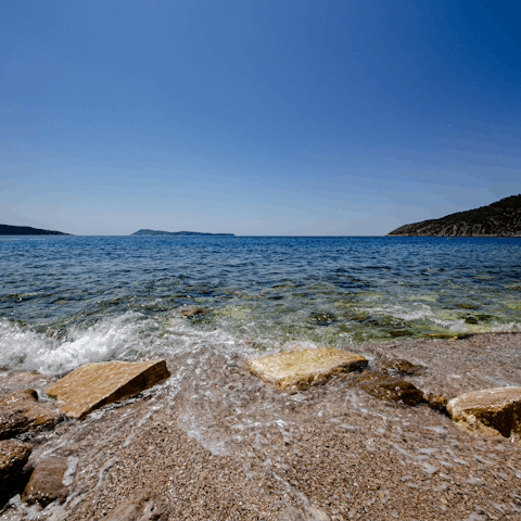 Stroll down to Srebreno Beach and paddle in the Adriatic Sea