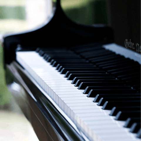 Tinkle the ivories of the home's own piano