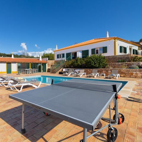 Get in a few games of table tennis before lunch