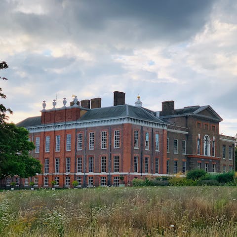 Visit beautiful Kensington Palace and Gardens, a five-minute walk away