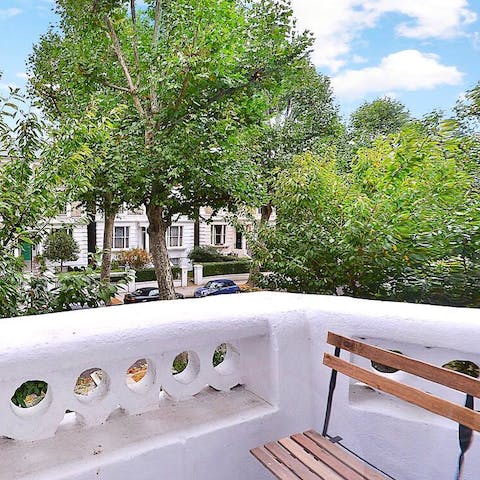 Pop open a bottle of bubbles and enjoy evening drinks on your cosy balcony