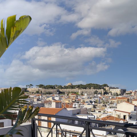 Head up to the communal rooftop terrace for views of the Old Town