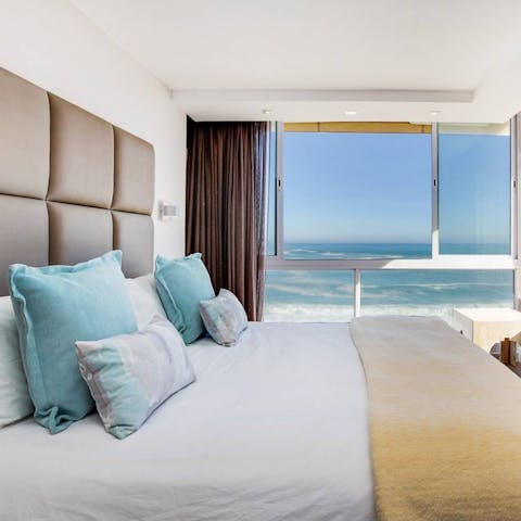 Wake up to the sounds of the sea in your comfortable bedroom