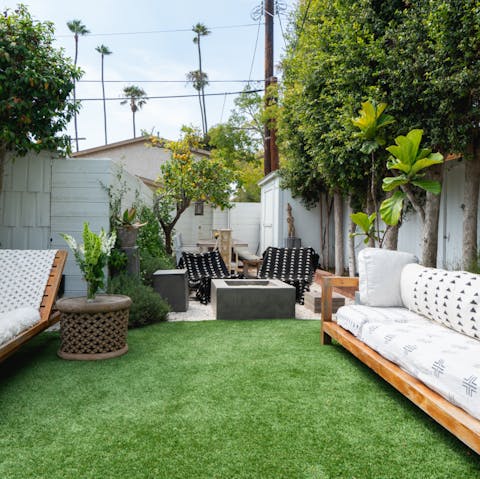 Kick back in your sunny private garden 