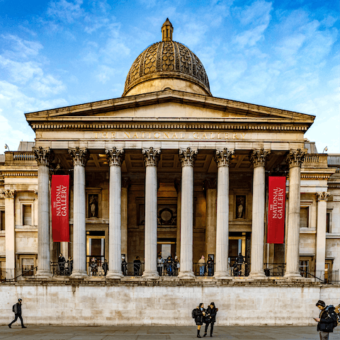 Visit the cool art galleries around London, including the renowned National Gallery